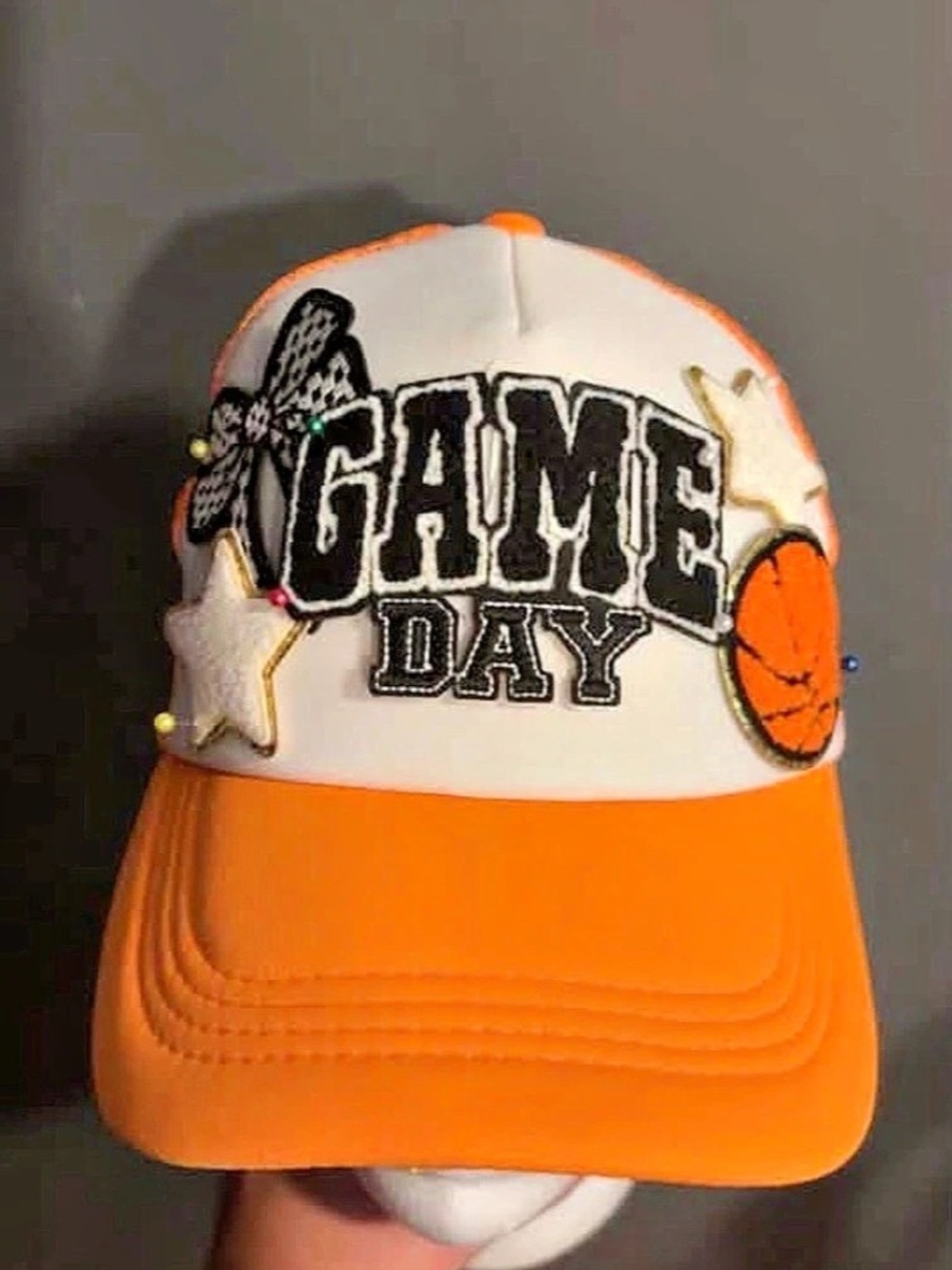 Orange & White Game Day Hat